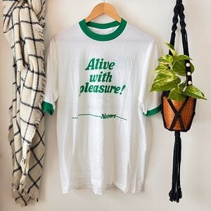 Vintage 80s Newport Ringer  Spell Out Tee